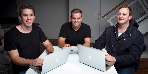 From left, Simon Head, Sam Wanklyn and David Sainsbury buy mostly online. Photo / Natalie Slade