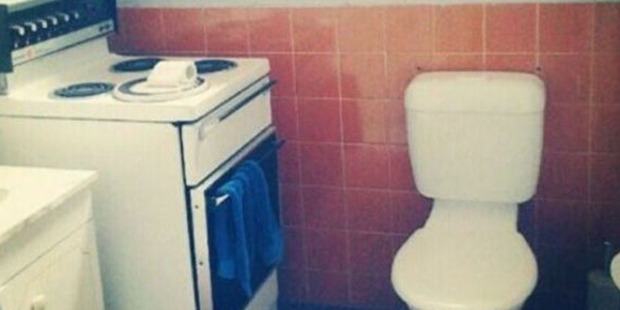 Kitchen/bathroon combo.