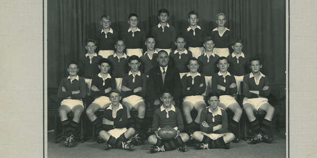 Bryan Williams (front row, holding ball), a future All Black, was there when France toured New Zealand 52 years ago.