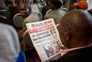 The Kenya Human Rights Commission estimates that 90,000 Kenyans were executed, tortured or maimed in British prison camps during the 'Emergency'. Photo / AP