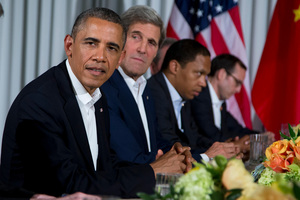 President Barack Obama and Secretary of State John Kerry. Photo / AP
