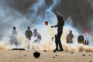 Turkish protesters clash with riot police. Photo / File