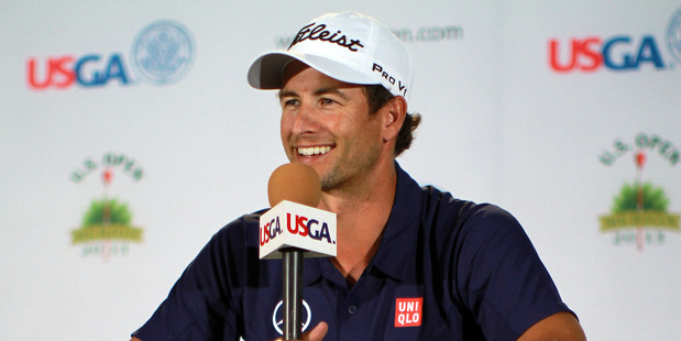 Australian Adam Scott has been grouped with the world's top two golfers, Tiger Woods and Rory McIlroy, for the US Open tournament. Photo / AP