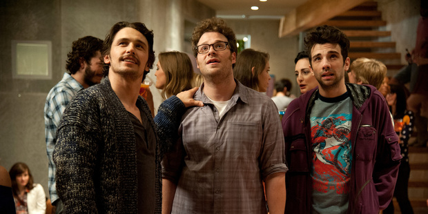 James Franco, Seth Rogen and Jay Baruchel in a scene from "This Is The End." Photo / AP