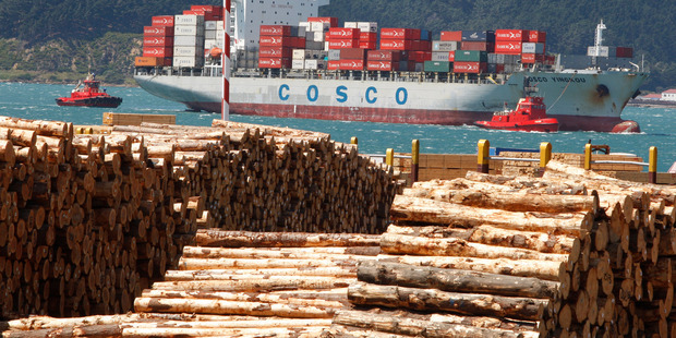 Demand for New Zealand log exports is pushing up the price of local timber. Photo / Mark Mitchell