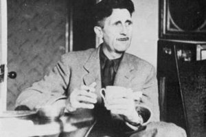 George Orwell in his Islington Flat in 1945. File photo / NZ Herald
