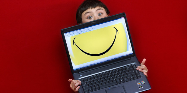 A laptop through Computers Against Isolation is helping autistic Rotorua boy Edward Haynes talk to family and come out of his shell. Photo / Stevem Parker, Daily Post