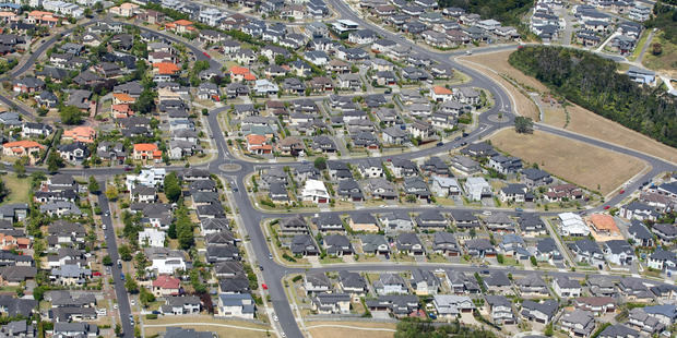 Aerial view of houses in Rosedale / Albany. Photo / Chris Gorman