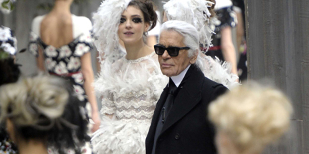 Karl Lagerfeld during the Chanel Spring-Summer 2013 Haute Couture show. Photo / Snapper Media