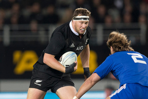 All Blacks prop Wyatt Crockett during the All Blacks first test against France. Photo / Getty Images