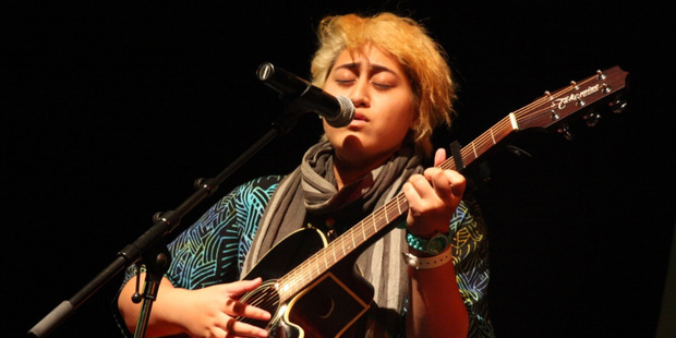 Khona Va'aga-Gray won the afternoon session of Smokefree Rockquest. Photo / Chris Philips