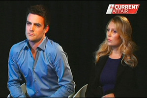 Radio DJs Michael Christian, left, and Mel Greig appear during an interview on Australia's Channel Nine over the infamous and ultimately tragic royal prank phone call. Photo / AP