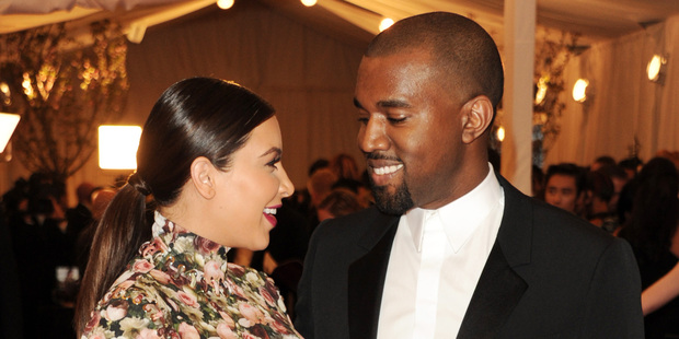 Kim Kardashian and Kanye West. Photo / AP