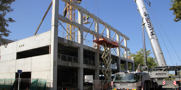 Construction work in Christchurch, along with a manufacturing boost and more animals being processed is tipped to push GDP growth to 0.6pc in the first quarter, according to a survey of economists.