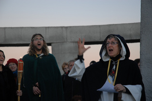 Pamela Meekings-Stewart, right, says that modern druids are keen to show they are 'not too mad'. Photo / Gerald Ford
