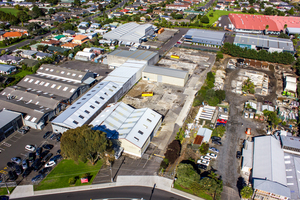 The brownfields site at 159 Marua Rd is ideal for redevelopment. Photo / Skyylens