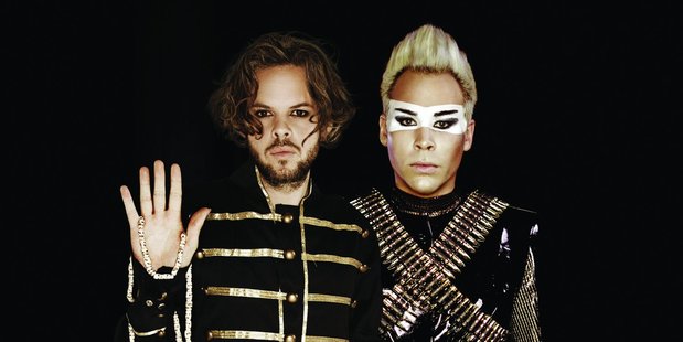Emperor Luke Steele (right) and Prophet Nick 'Lord' Littlemore are continuing on their cosmic journey.