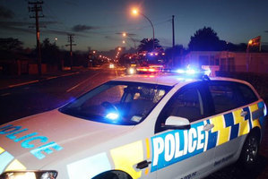 The police cordon is Hamilton this morning. Photo / NZ Police