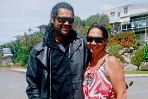 Adam Morehu, shot dead after a burglary, with partner Kaly Gilbert.