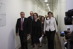 The blood spilled all over the carpet in the Australian Labor Party room is Julia Gillard's. Photo / Getty Images