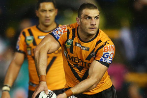 Hooker Robbie Farah skippered the Tigers to an upset win last night. Photo / Getty Images