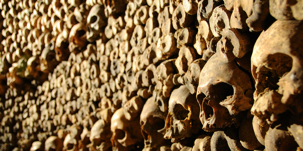 The Catacombes de Paris are a ghostly but spectacular sight. Photo / Getty Images
