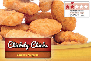 A mock-up of Australian star-rating food labels.
