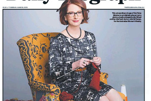 Australian Prime Minister Julia Gillard might be a dab hand with the yarn, but it hasn't stopped her being needled by her opponents.