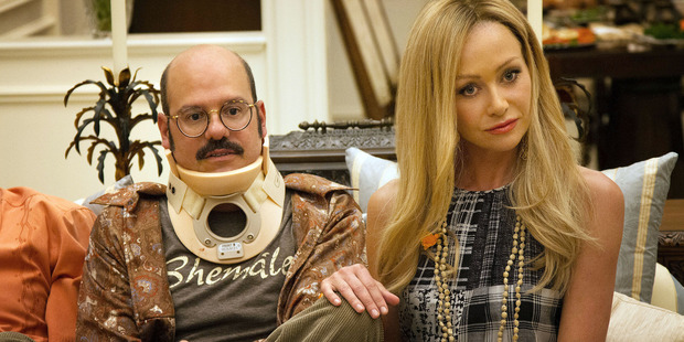 David Cross, left, and Portia de Rossi in a scene from " Arrested Development" - a Netflix show normally geo-blocked from NZ customers. A new 'global' service from Slingshot - that gets around geo-blocking is being queried by Sky and the Hollywood studios.