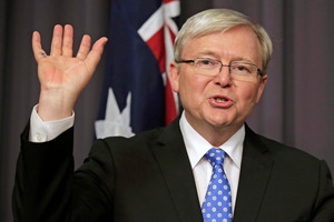 Kevin Rudd is back as Australia's Prime Minister, after his official swearing in by the Governor-General this morning. Photo / AP