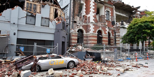 Destruction in Christchurch's CBD after the second big earthquake. Photo / 2011 / Brett Phibbs