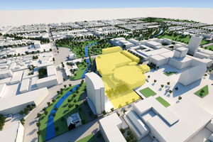 The planned $284m convention centre, as seen in the Christchurch Central City Recovery Plan Blueprint.