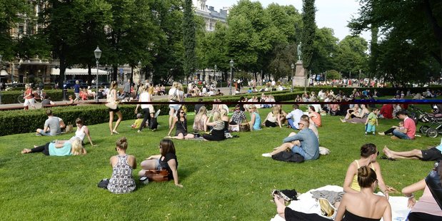 Summertime in Helsinki's Esplanadi Park. Photo / Supplied
