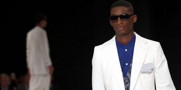 A Spencer Hart creation from the Spring/Summer 2014 London Collections. Photo / AFP