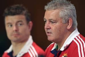 Lions coach Warren Gatland (right) and Brian O'Driscoll. Photo / Getty Images.