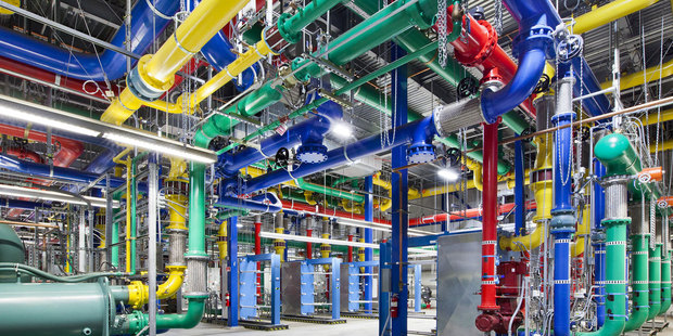 Google had nearly 39,000 staff at the end of the last quarter, a figure which is steadily growing. Shown here is the company's data centre.