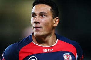 Sonny Bill Williams is playing down reports he has committed to playing for the Sydney Roosters in the NRL again next year. Photo / Getty Images.