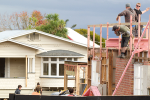 A neighbour of the houses in this year's series of TV3 reality show The Block New Zealand played down the effects of the works. Photo / Richard Robinson