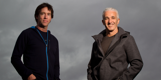 CEO Jeremy Moon and Rob Fyfe have big plans for the Icebreaker outdoor clothing brand. Photo / Richard Robinson