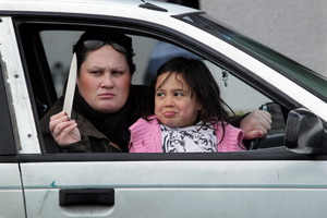 Nikayla Hawea (picture with her child) said she was relieved to hear the news of the arrest. Photo / Stuart Munro