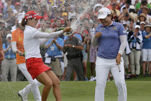 Inbee Park will be eyeing an unprecedented fourth consecutive major at the British Open in August. Photo / AP