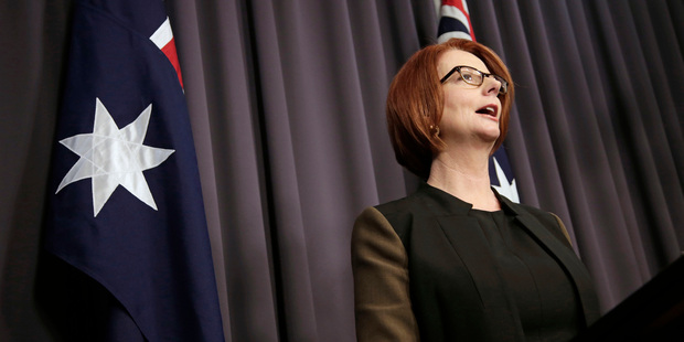 Julia Gillard got rolled because the Labor Party is heading for a drubbing at the election. Photo / AP