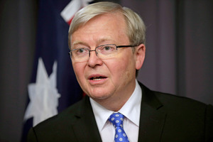 Kevin Rudd denies he's promoted more women to his cabinet to make up for his ousting of Julia Gillard. Photo / AP