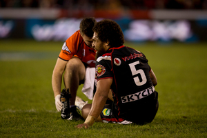 Manu Vatuvei is rated a 50-50 chance to make the trip to Perth after suffering a bruised shin against the Broncos. Photo / Dean Purcell