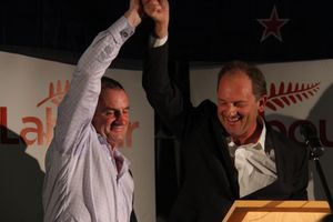 Trevor Mallard and Labour Party leader David Shearer. Photo / APN