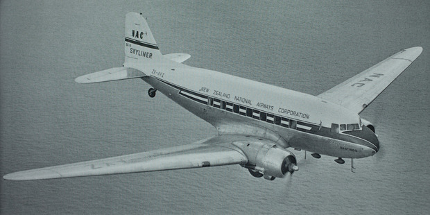 The New Zealand National Airways Corporation DC-3 Skyliner that crashed into the Kaimai Rangers 1963.