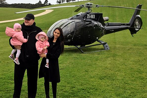 A shot posted to Twitter by Kim Dotcom before his flight to Wellington.
