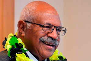 Former Fiji coup leader Sitiveni Rabuka during a talk to participants at the University of Otago's 48th Foreign Policy School. Photos / Gerard O'Brien