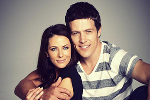 Home & Away cast members Steve Peacocke and Esther Anderson.