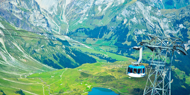 The Mount Titlis Revolving Rotair cable car near Engelberg, Switzerland. Photo / Thinkstock